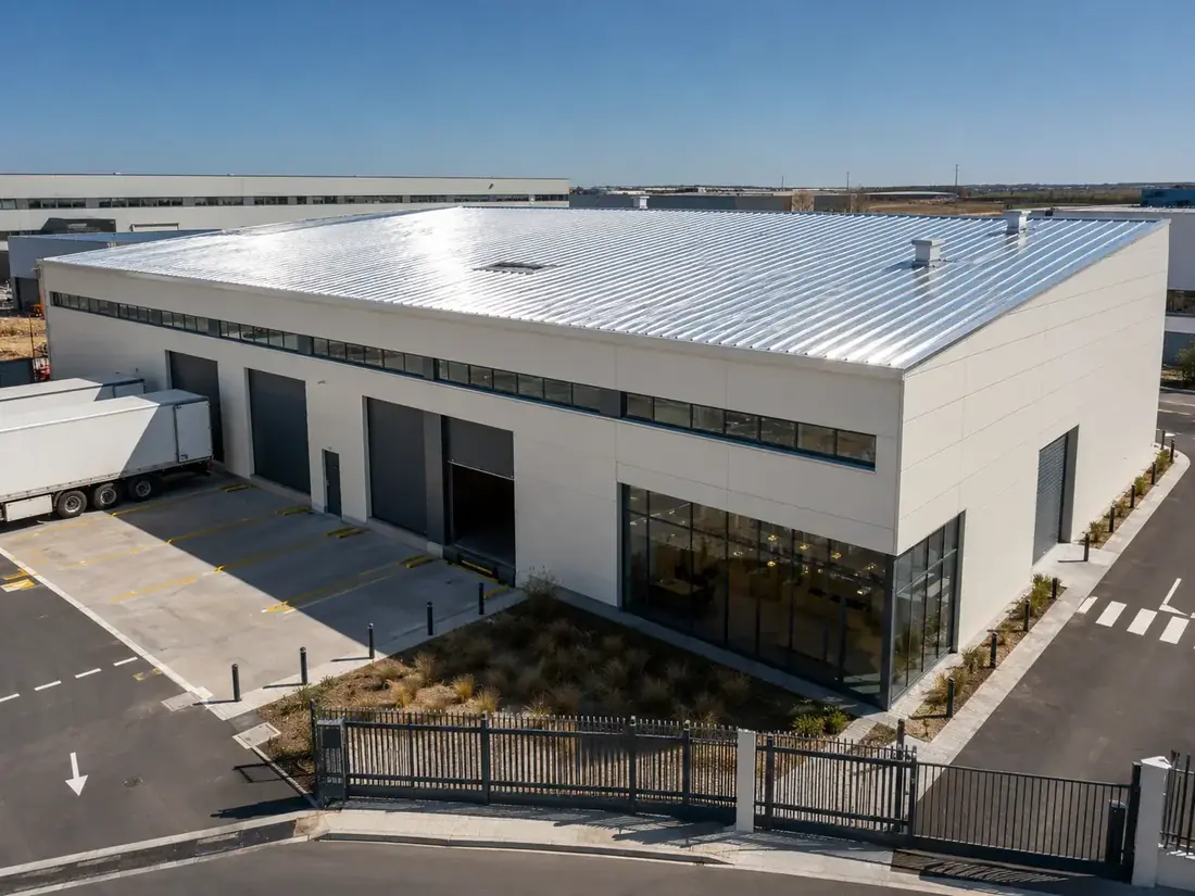 Sistema de cubierta en nave logística de nueva construcción